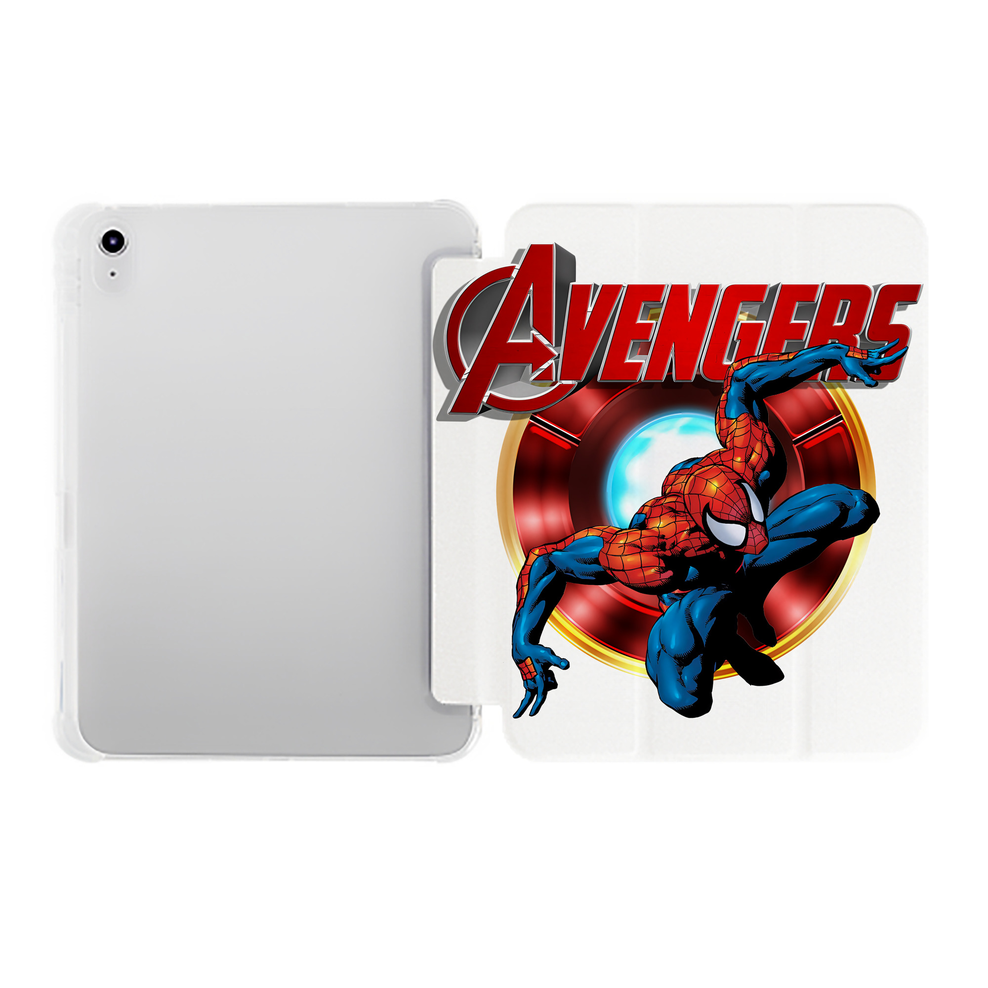（画像用） Spider Man スパイダーマン IPad ケース ペン収納付き 三つ折りスタンド PUレザー×シリコン 対応機種9.5/10.5/10.9インチ